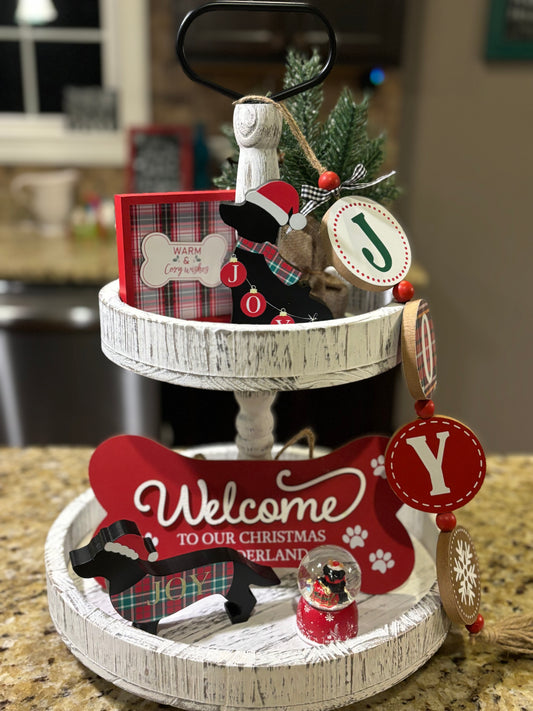 Christmas Dog Holiday Tier Stand