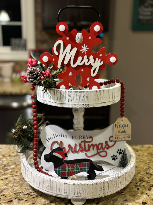 Christmas Dog Holiday Tier Stand