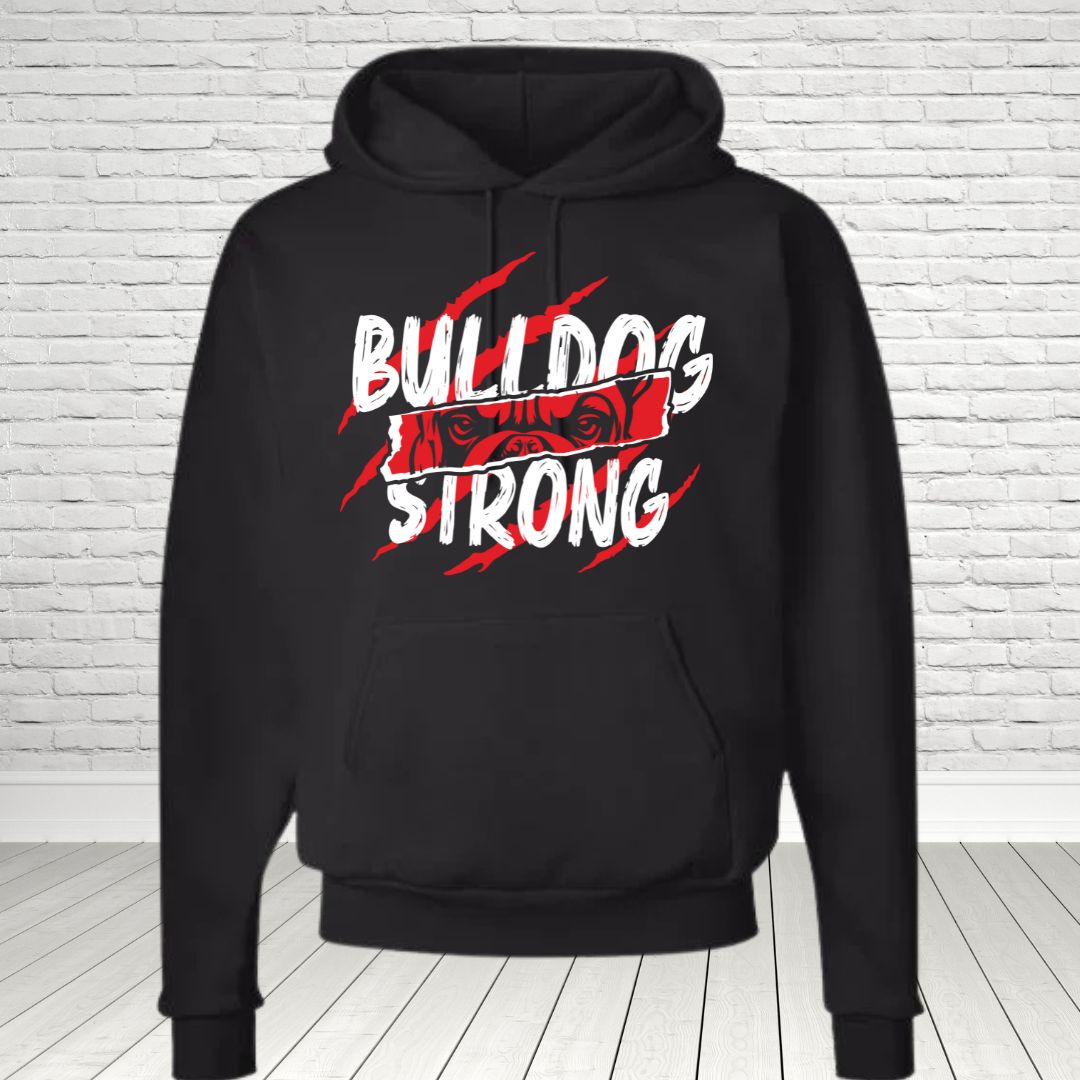 Crown Point Bulldog Strong Hooded Sweatshirt