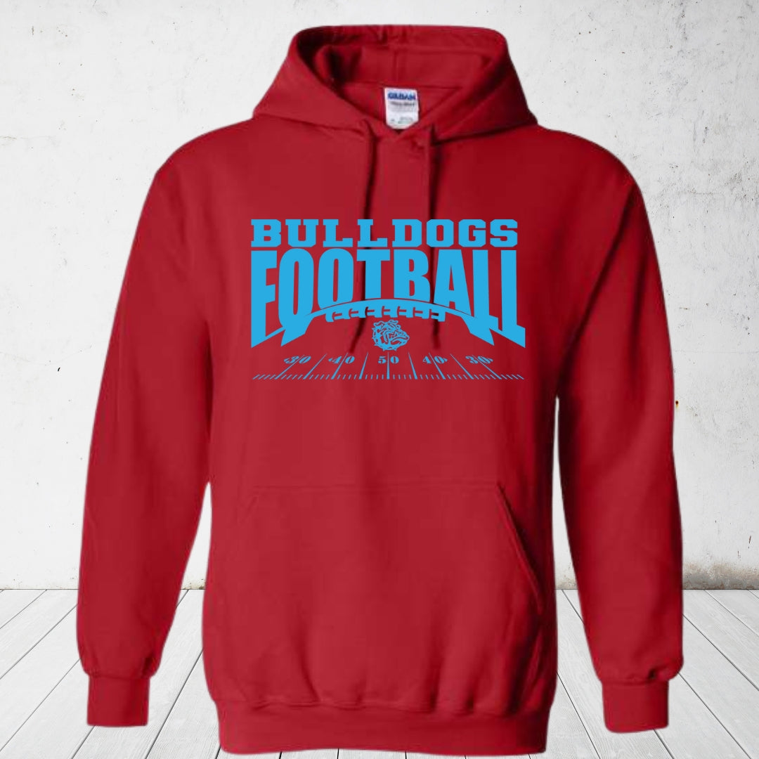 Crown Point Bulldogs Football Hooded Sweatshirt