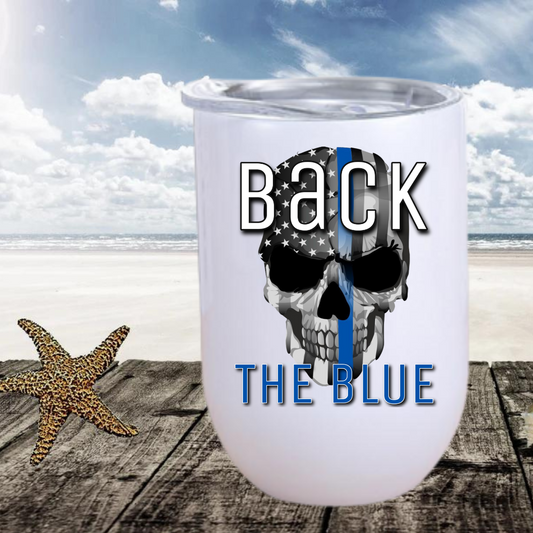 Back the Blue Wine Tumbler