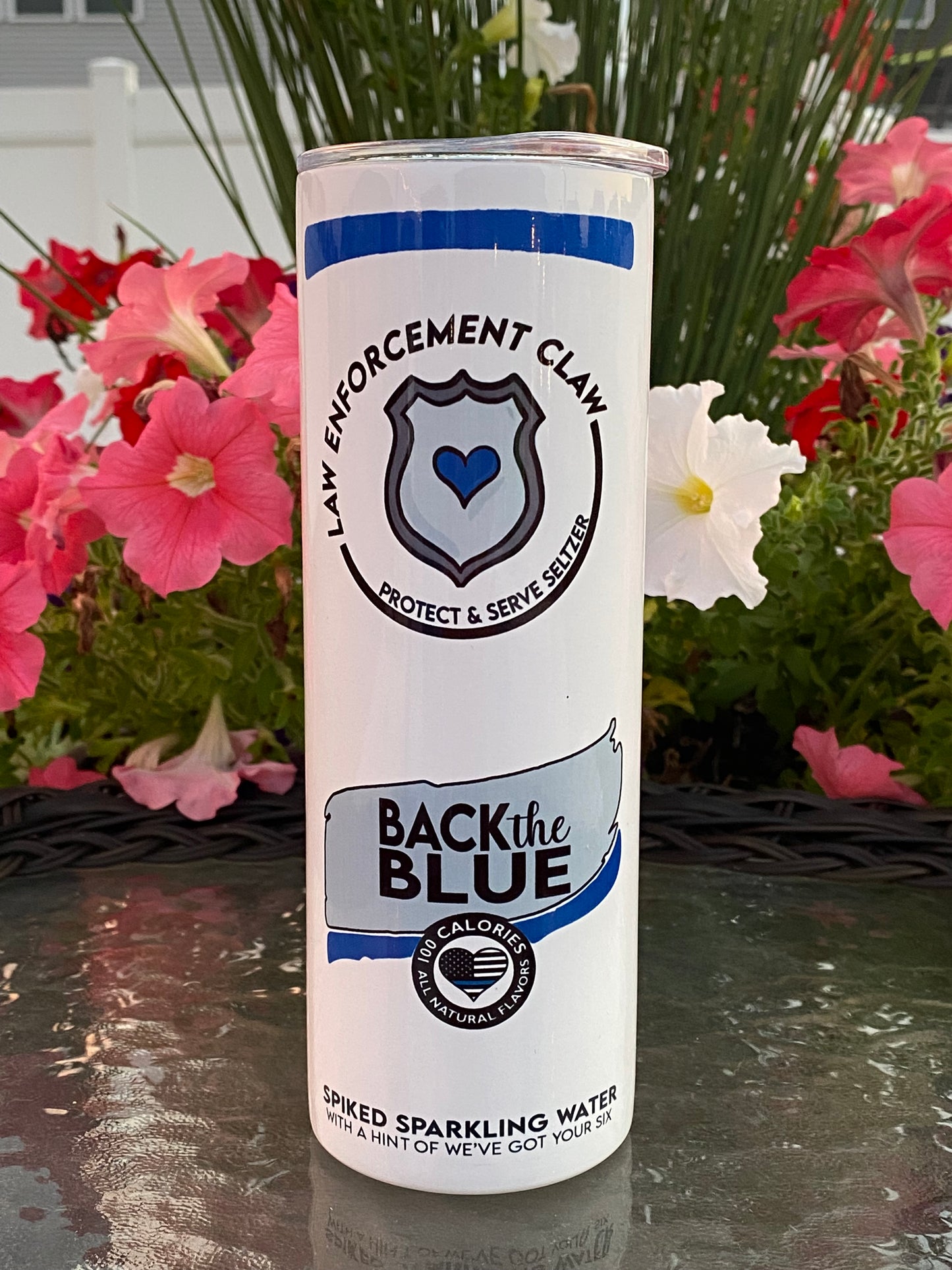Law Enforcement Claw Skinny Tumbler
