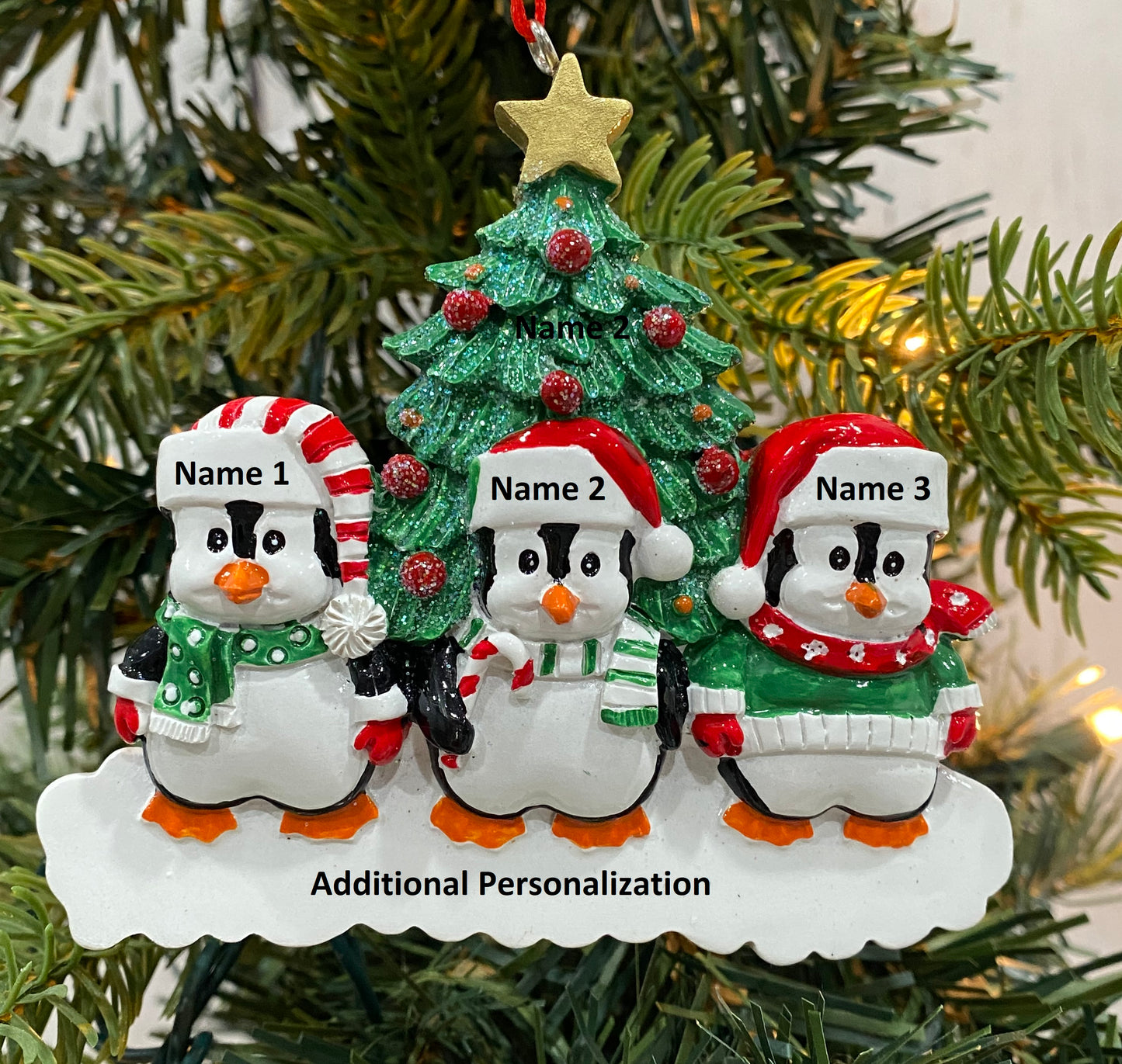 Penguin Family Christmas Ornament