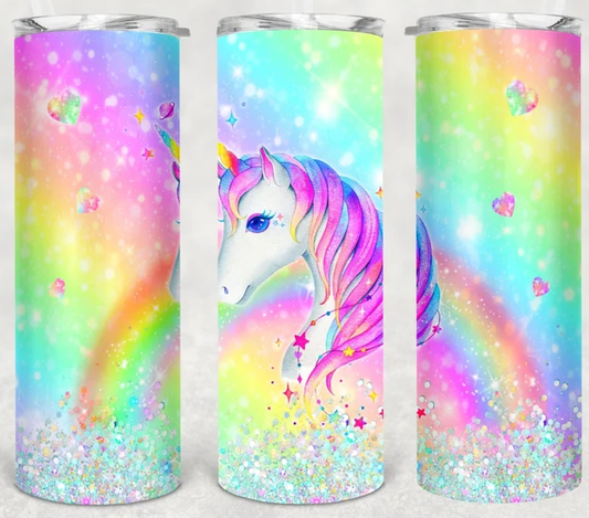Rainbow Unicorn 20oz Insulated Tumbler
