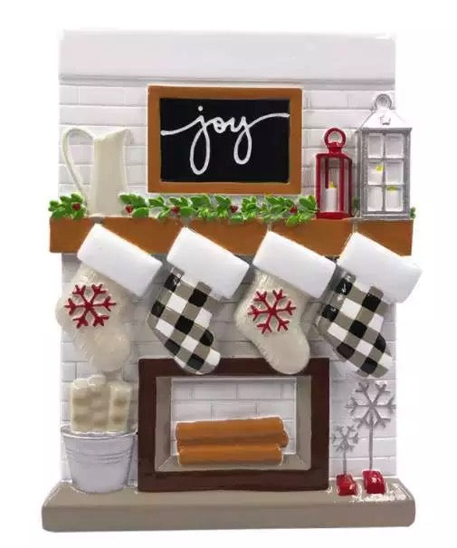Stockings by the Fireplace family Ornament