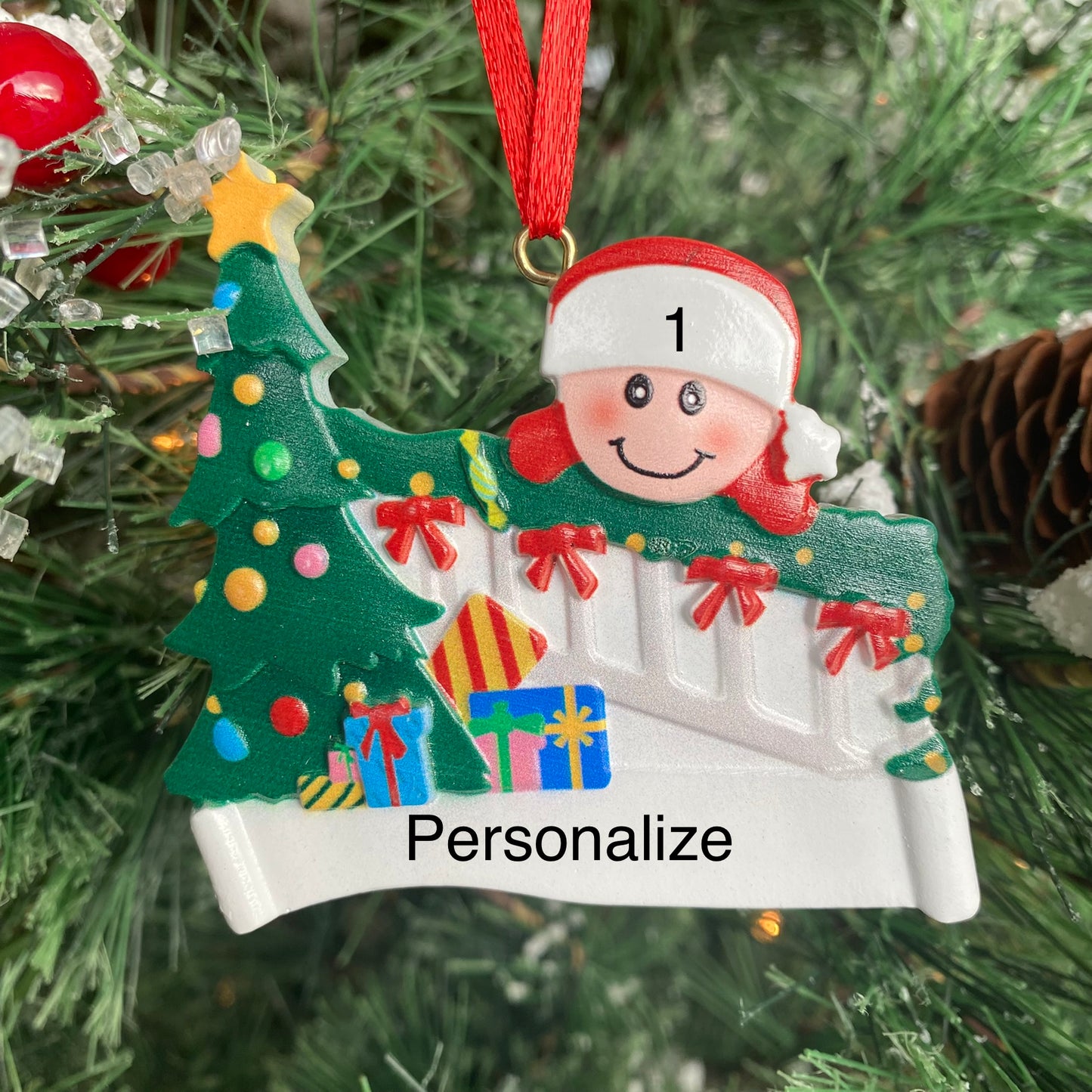 Staircase Family Christmas Ornament (Clearance)