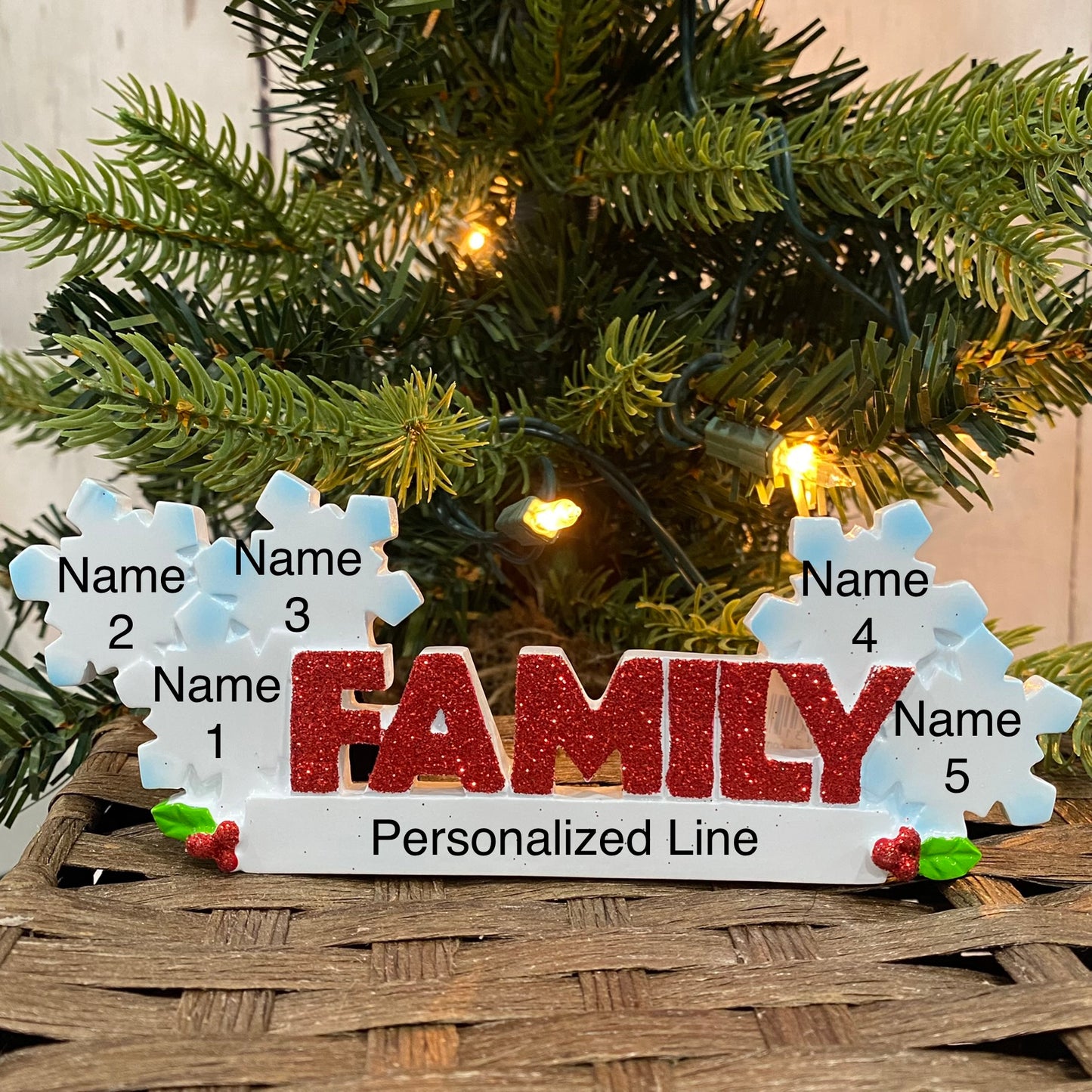 Snowflake Family of 2, 3, 4, or 5 Table Decoration