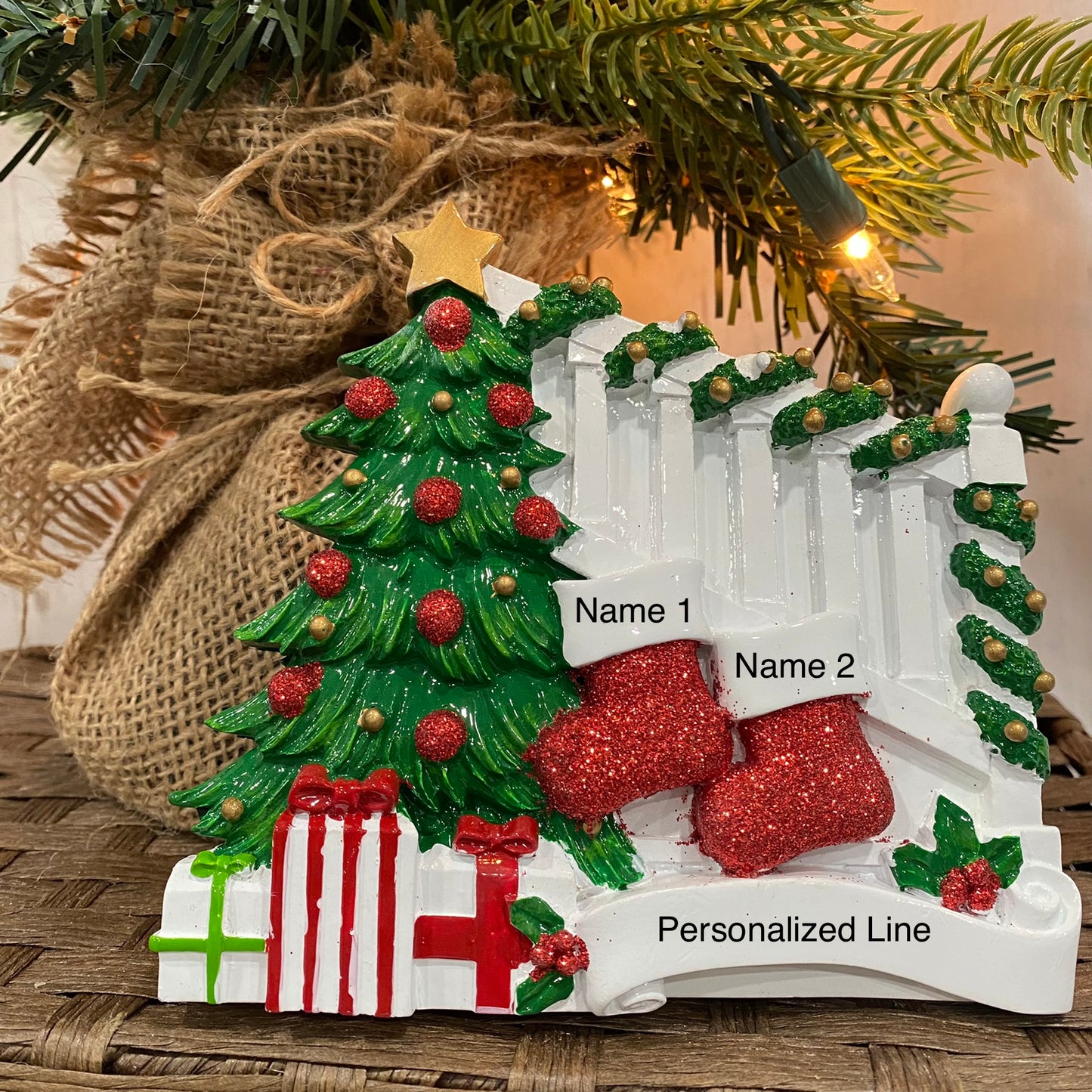 Stocking Staircase Holiday Decoration