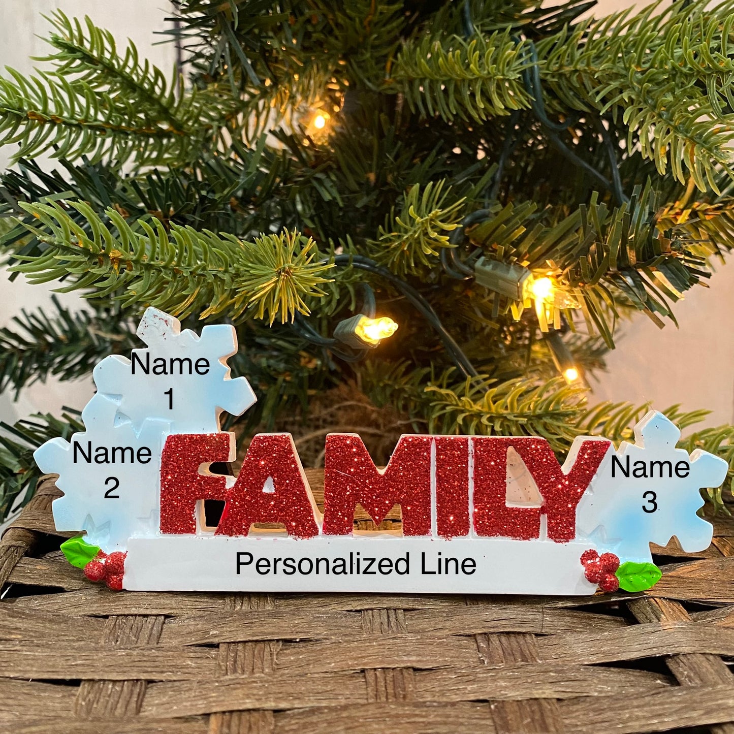 Snowflake Family of 2, 3, 4, or 5 Table Decoration