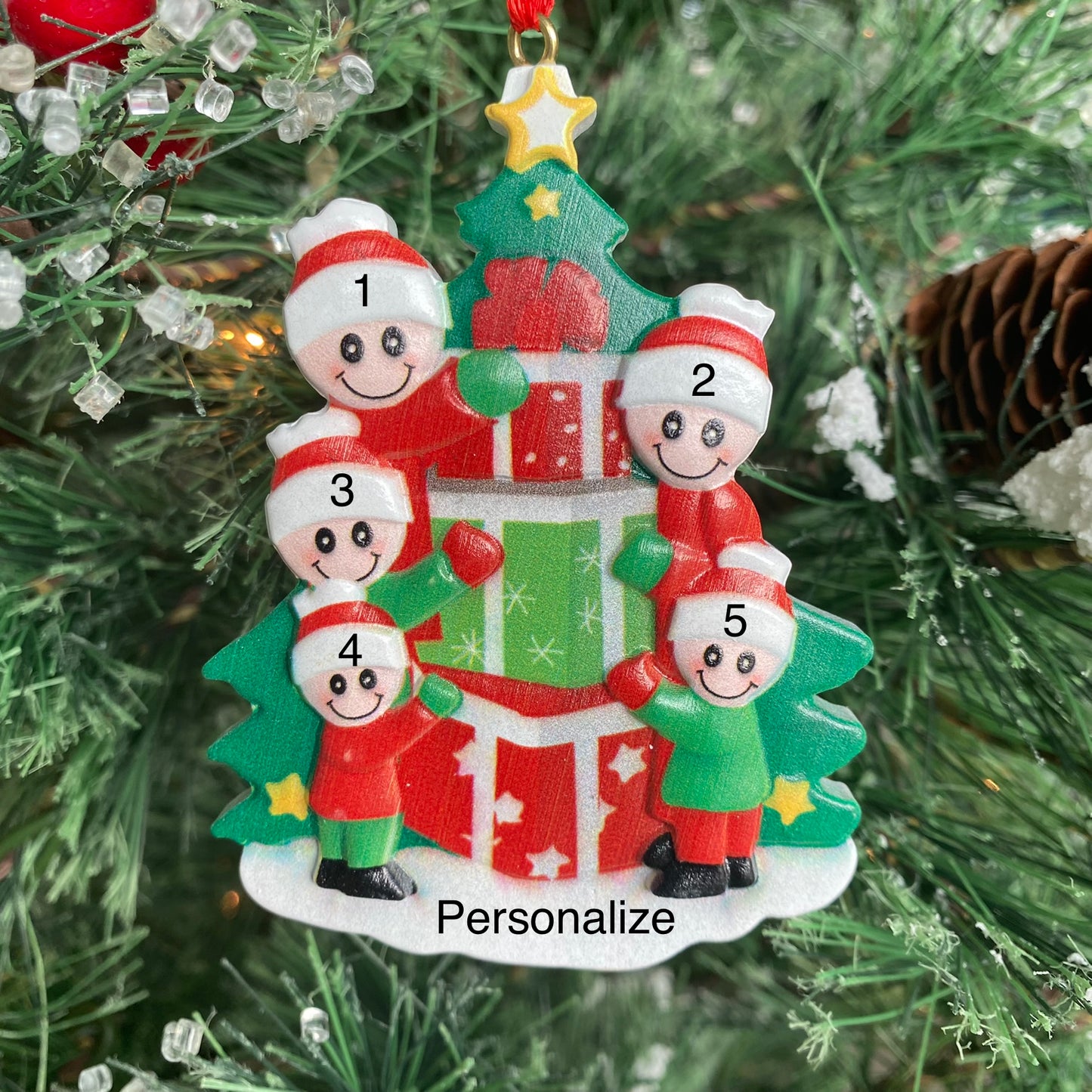 Christmas Present Family Ornament (Clearance)