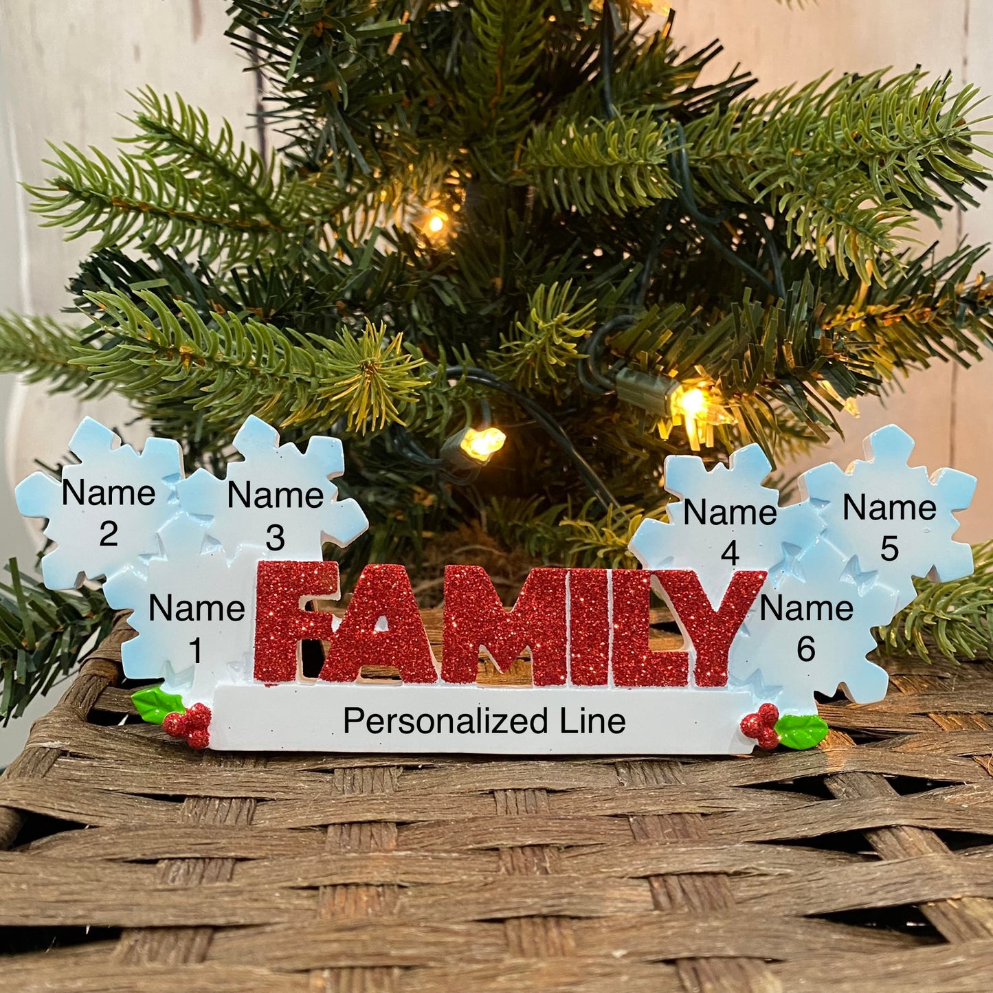 Snowflake Family of 2, 3, 4, or 5 Table Decoration