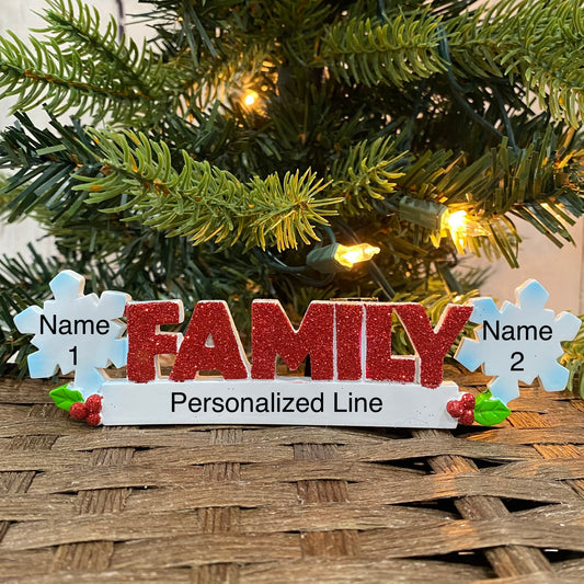 Snowflake Family of 2, 3, 4, or 5 Table Decoration