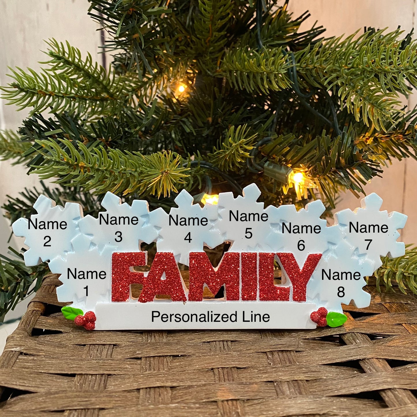 Snowflake Family of 2, 3, 4, or 5 Table Decoration