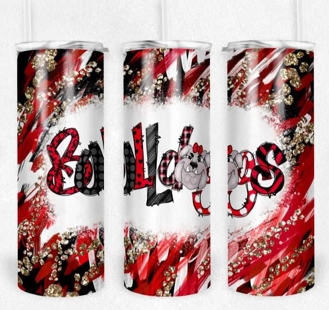 20oz Skinny Bulldog Stainless Steel Tumbler