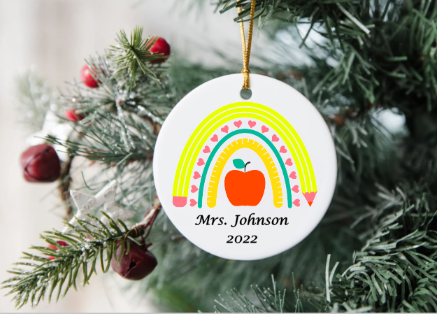 Personalized Teacher's Ornament