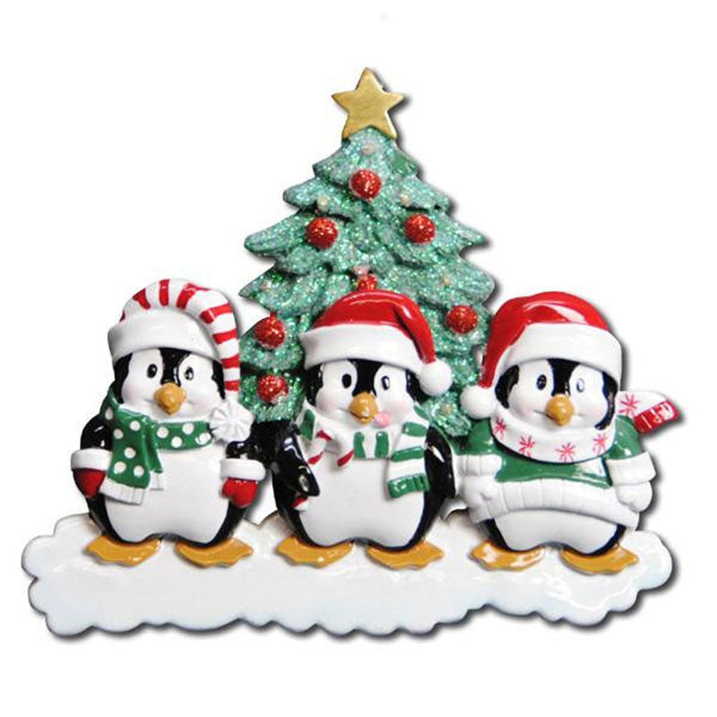 Penguin Family Christmas Ornament