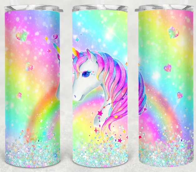 Rainbow Unicorn 20oz Insulated Tumbler
