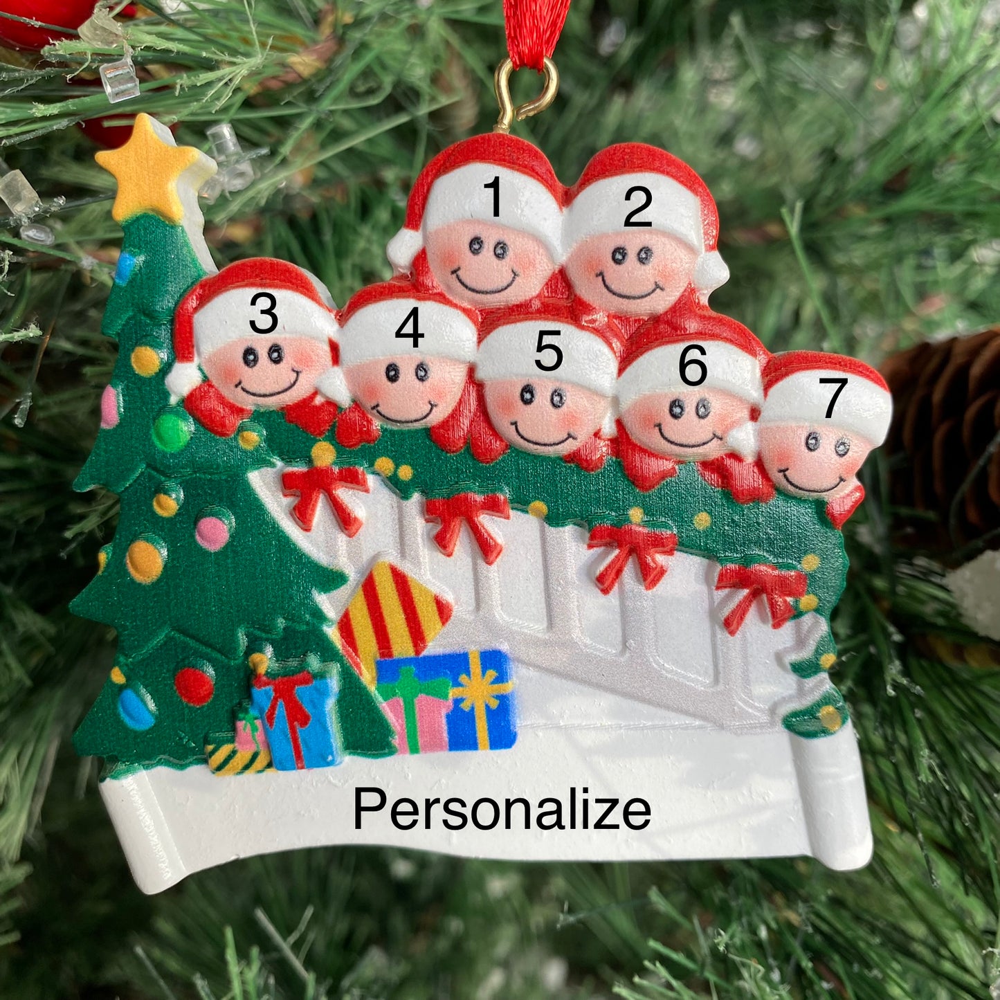Staircase Family Christmas Ornament (Clearance)