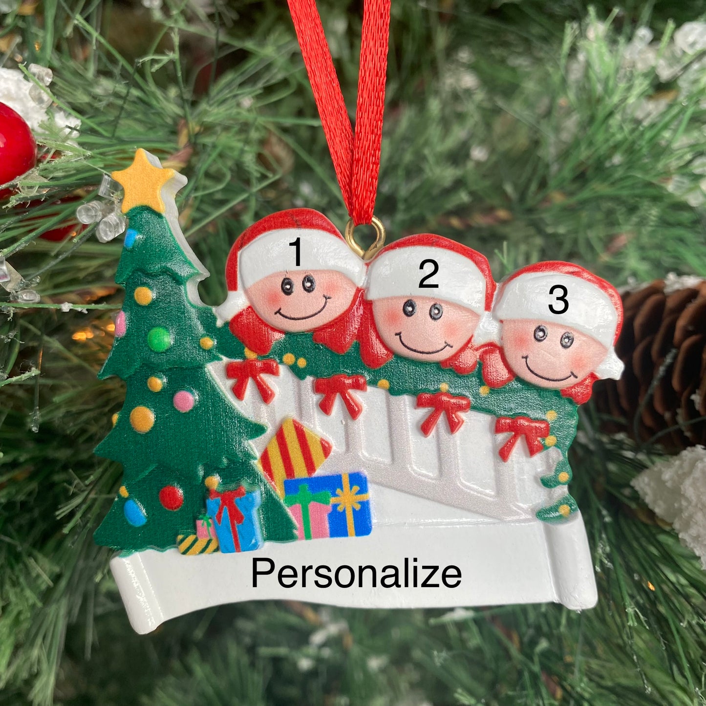 Staircase Family Christmas Ornament (Clearance)